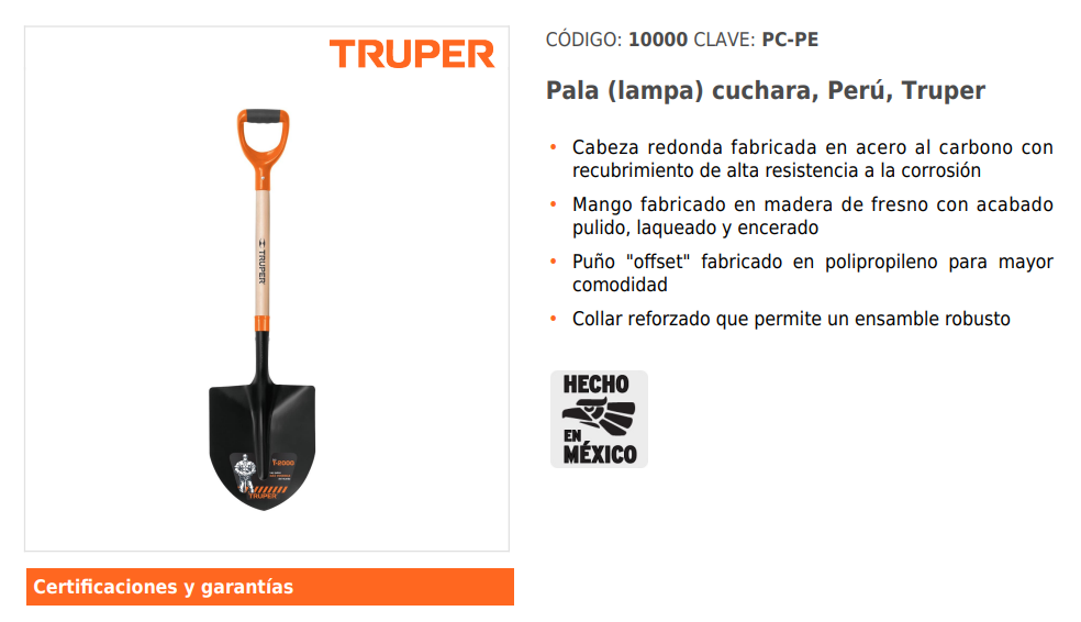 LAMPA PALA "TRUPER"